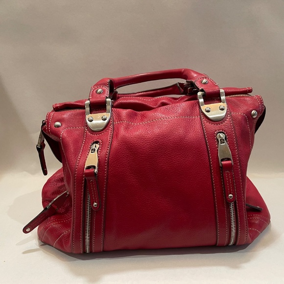 B Makowsky Red shoulder/arm bag - Picture 4 of 13